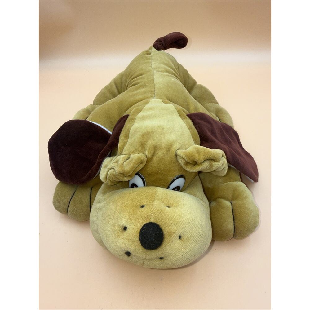GIE Great Eastern Entertainment Brown Dog Plush Lying Down Floppy Brown Ears VTG